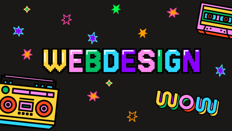 WebDesign Header im 90s Look.