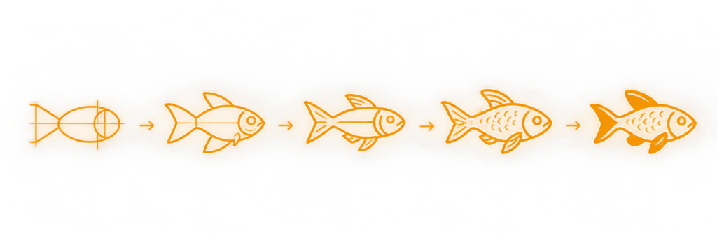 Fisch Skizze zu Fisch